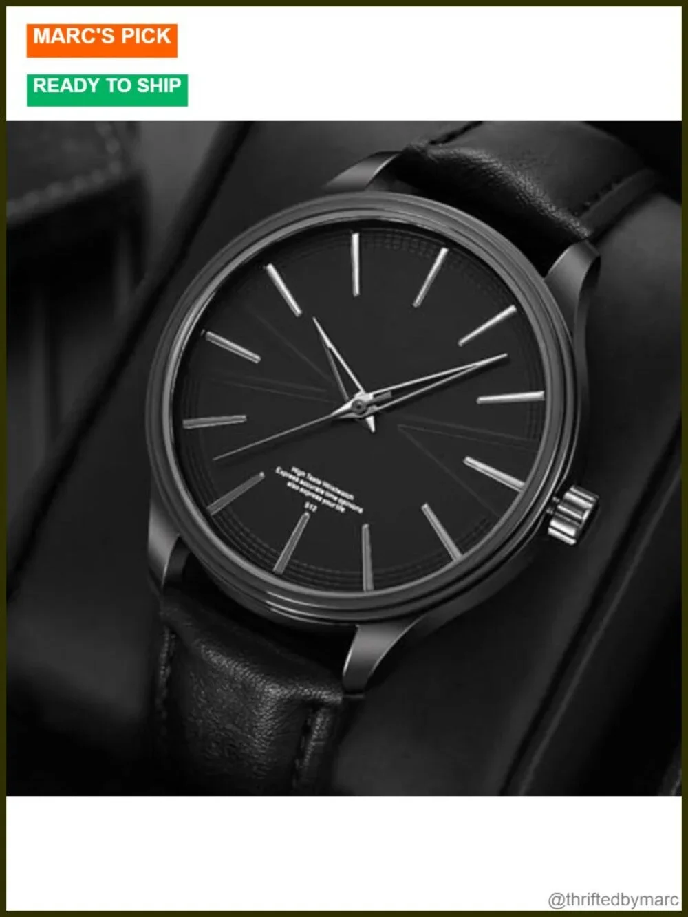 Ultra-Thin Minimalist Waterproof Dress Watch with Leather Band